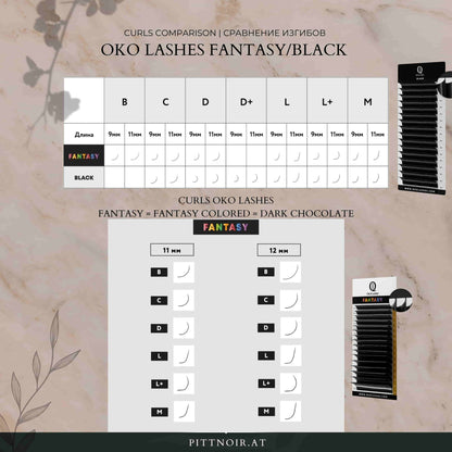 Lash Extensions "Black" - OKO LASHES - 16 Reihen