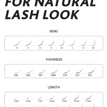 Lash Extensions "Silicone" - LOVELY - 16 Reihen